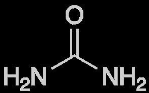 Chemical structure of urea, a major nitrogenous waste