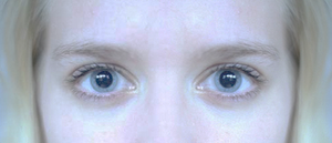 Pupillary constriction in response to light