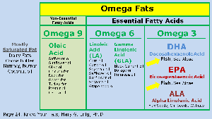 Table of essential fatty acids