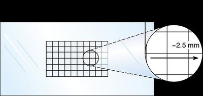 Field diameter measurement using graph paper