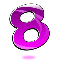 Number 8 representing rule of eights
