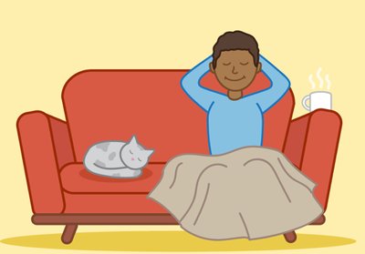 Rest and digest response illustration