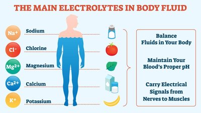Main electrolytes in body fluid and their functions