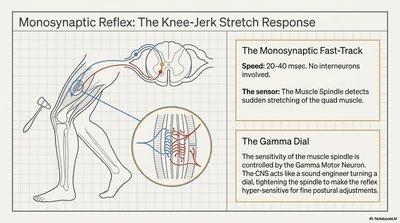 Knee-jerk reflex and muscle spindle