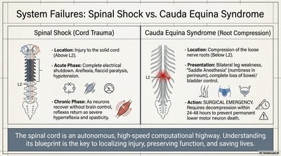 Spinal shock vs. cauda equina syndrome
