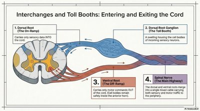 Spinal nerve roots and ganglia: entry and exit points