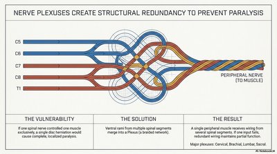 Nerve plexus formation and redundancy