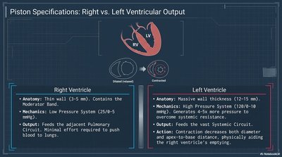 Right vs. left ventricular output comparison