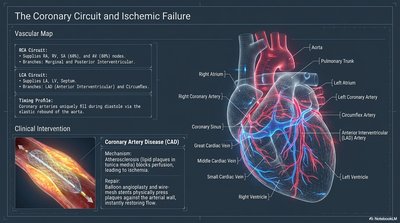 Coronary circuit and ischemic failure