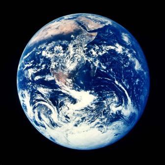 Earth from space, illustrating matter on a planetary scale