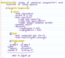Notes on inorganic compounds: water, salts, acids, and bases