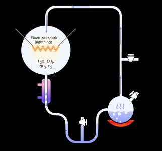 Miller-Urey experiment diagram