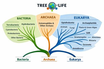 Tree of Life: Bacteria, Archaea, Eukarya