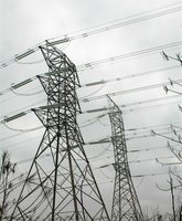 Power lines representing electrical energy