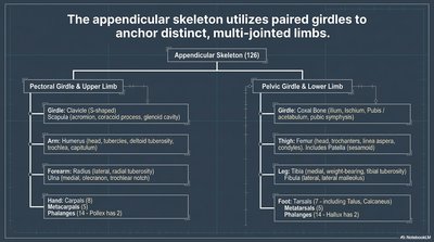 Appendicular skeleton chart