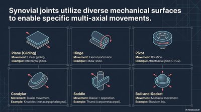 Synovial joint types and movements