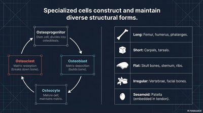Bone cell cycle and bone shape classification
