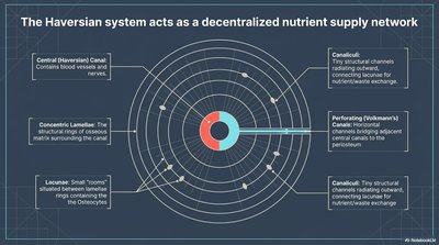 Diagram of the Haversian system (osteon)