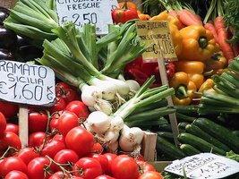 Assorted vegetables at a market