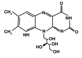 Molecular structure of riboflavin (B2)