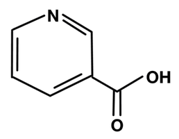 Molecular structure of niacin (B3)