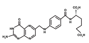 Molecular structure of folic acid (B9)