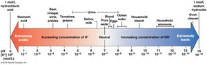 pH scale and examples