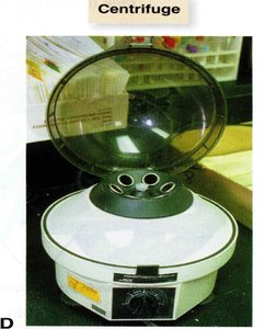 Centrifuge used for hematocrit test