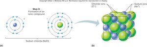 Formation of sodium chloride crystal