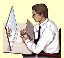 Mirror drawing task illustration