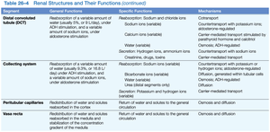 Table of DCT and collecting system functions
