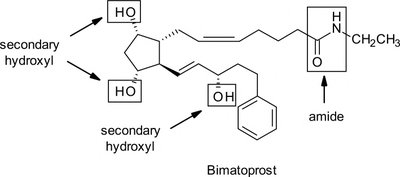 Bimatoprost functional groups