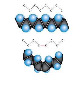 Saturated vs. unsaturated fatty acids