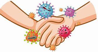 Contact transmission of pathogens via handshake