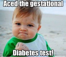 Meme about gestational diabetes test
