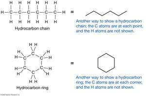Hydrocarbon chains and rings