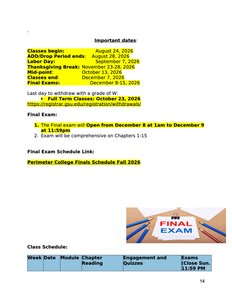 Final Exam Announcement