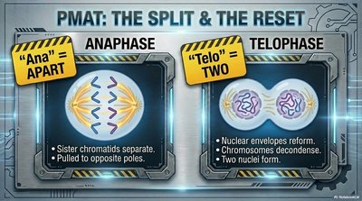 Anaphase and telophase illustrations