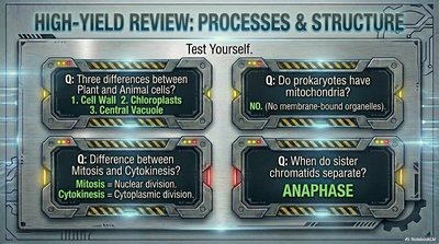 High-yield process and structure review questions