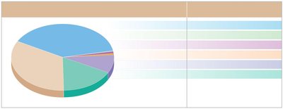 Pie chart of bone chemical composition