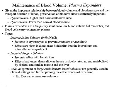 Plasma expanders and their effects