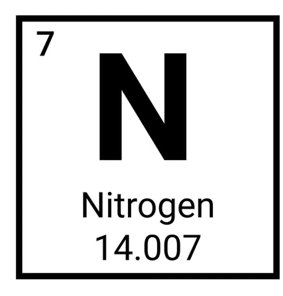 Periodic table symbol for Nitrogen