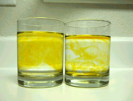 Diffusion demonstration in water