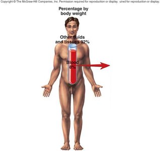 Blood as percentage of body weight