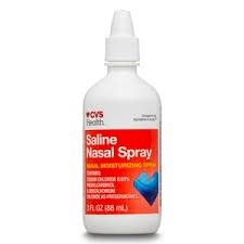 Saline nasal spray