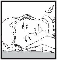 Lying with affected ear up
