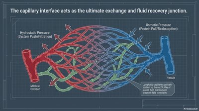Capillary exchange and lymphatic fluid recovery