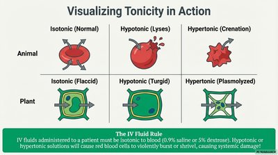 Tonicity effects on animal and plant cells
