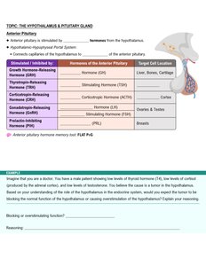 Anterior pituitary hormones and targets