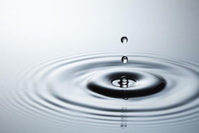 Water droplet and ripples